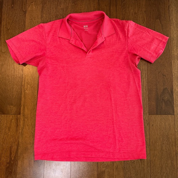 Uniqlo Men’s Coral Polo in Sz. M - Picture 1 of 4